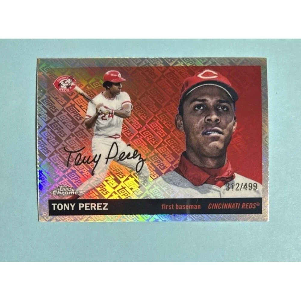 2025 Topps Chrome Platinum-#457 Tony Perez Topps Logo Ser /499